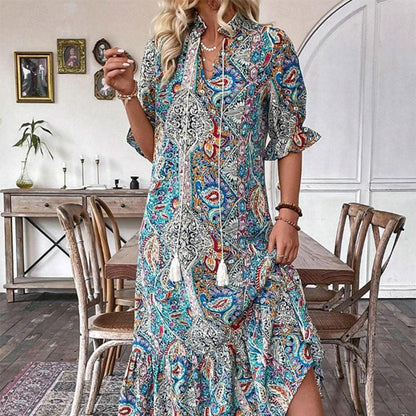 ⏳Limited-time 50% off⏰Women's Summer V-Neck Floral Dress