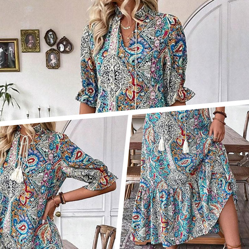 ⏳Limited-time 50% off⏰Women's Summer V-Neck Floral Dress