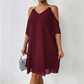 ✨👗 LIMITED TIME 50% OFF! 💃Cold-Shoulder V-Neck Maxi Dress – Trendy cutouts & elegant drape – Turn heads at any event.