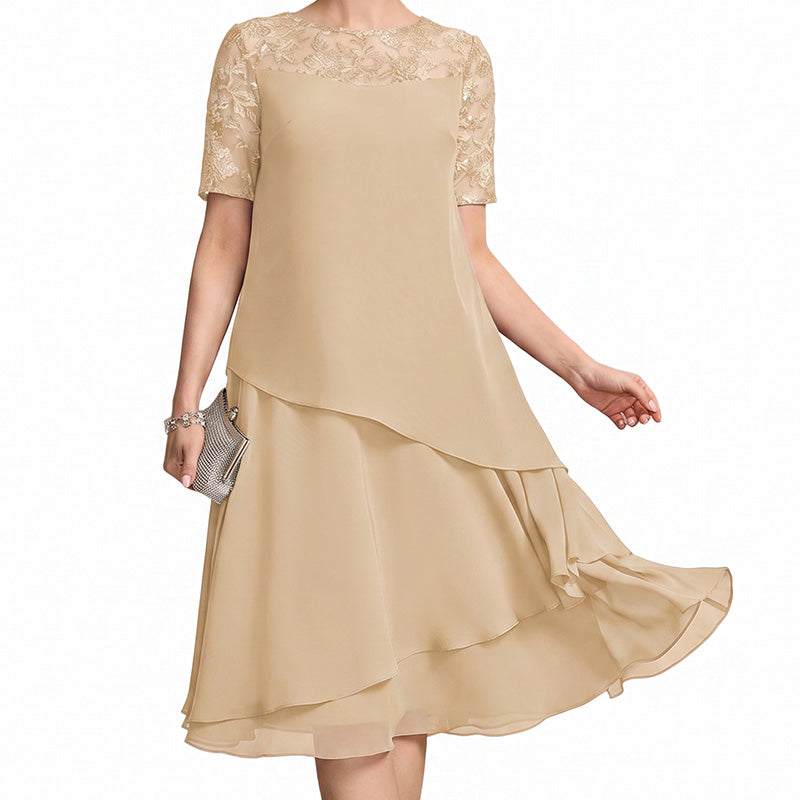 👗50 OFF% Only $52.99 🔥Free Shipping！🌸Women's Elegant Plus Size Tiered Dress
