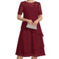 👗50 OFF% Only $52.99 🔥Free Shipping！🌸Women's Elegant Plus Size Tiered Dress