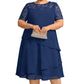 👗50 OFF% Only $52.99 🔥Free Shipping！🌸Women's Elegant Plus Size Tiered Dress