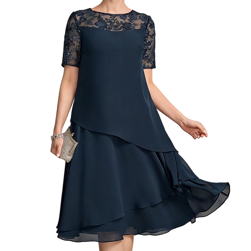👗50 OFF% Only $52.99 🔥Free Shipping！🌸Women's Elegant Plus Size Tiered Dress