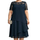 👗50 OFF% Only $52.99 🔥Free Shipping！🌸Women's Elegant Plus Size Tiered Dress