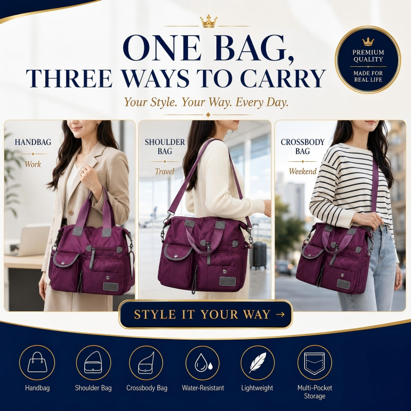 👜 Large Capacity Waterproof Tote Bag for Women