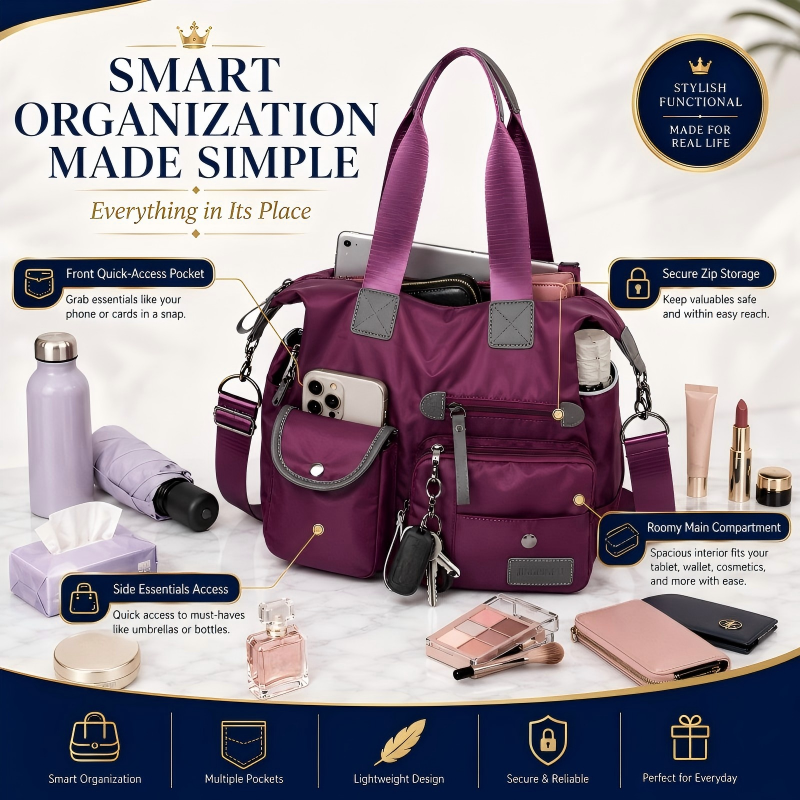 👜 Large Capacity Waterproof Tote Bag for Women