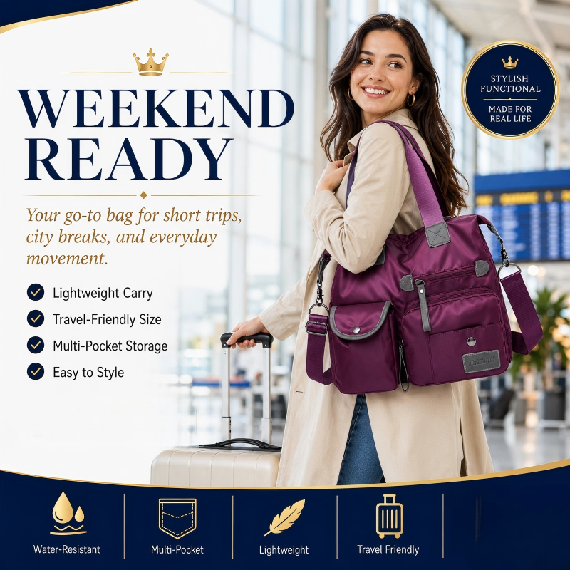 👜 Large Capacity Waterproof Tote Bag for Women