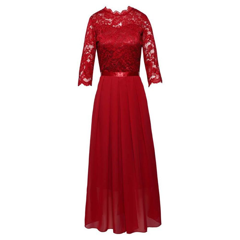 🌸😌 LIMITED TIME 50% OFF! 👚Women's Elegant Lace Bodice Maxi Dress