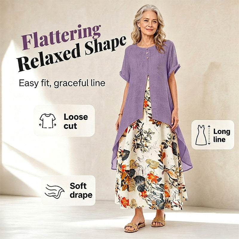 👗New Arrivals 50% OFF💥Women's Layered Look Floral Print Casual Dress