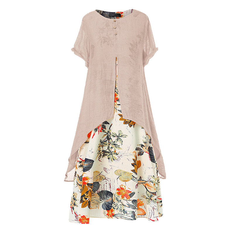 👗New Arrivals 50% OFF💥Women's Layered Look Floral Print Casual Dress