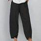 👖Vintage Asymmetrical Elastic Waist Pockets Pants – Unique Design, Comfortable Fit & Functional Style🌸